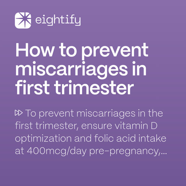 How to prevent miscarriages in first trimester Eightify