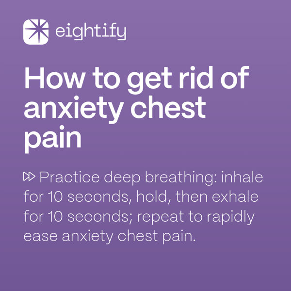 How to get rid of anxiety chest pain Eightify