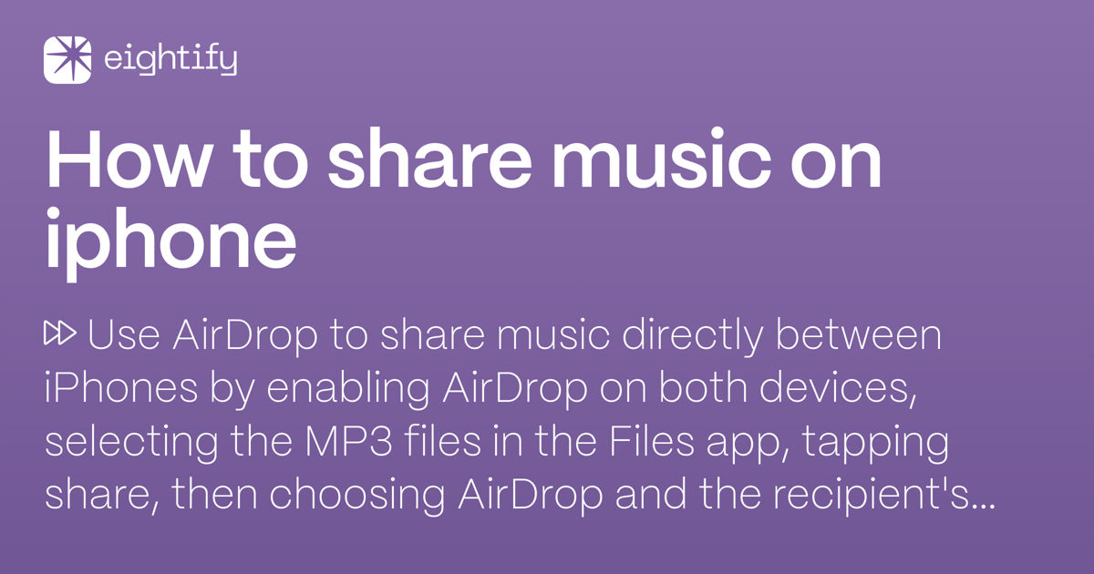 How To Share Music On Iphone Eightify how-to-share-music-on-iphone-eightify