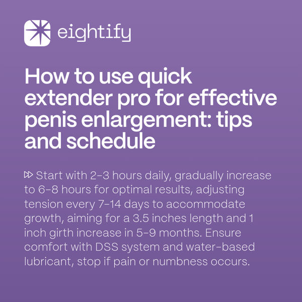 How to use Quick Extender Pro for effective penis enlargement Tips and