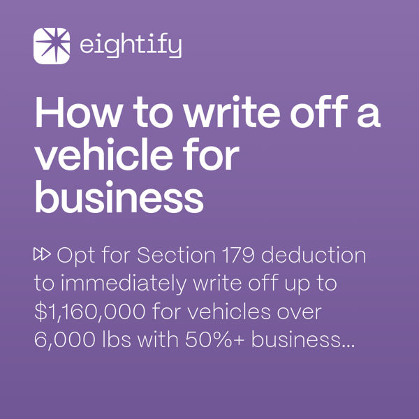 How to write off a vehicle for business Eightify
