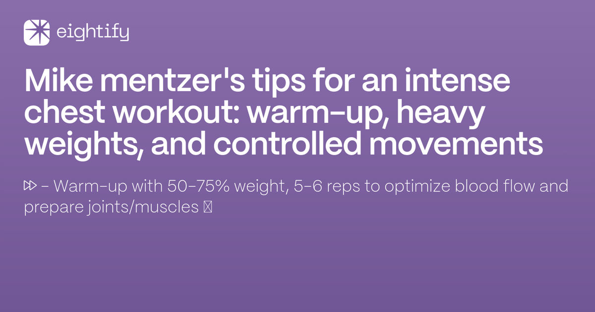 Mike mentzer's tips for an intense chest workout: warm-up, heavy weights,  and controlled movements