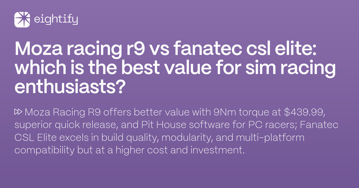 Moza R9 vs Fanatec CSL DD: Which Wheel To Buy in 2024?