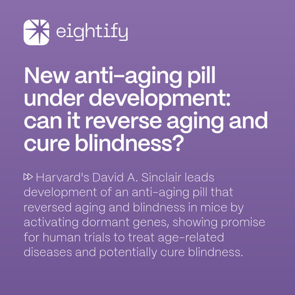 New antiaging pill under development Can it reverse aging and cure