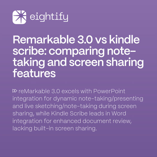 ReMarkable 3.0 vs Kindle Scribe Comparing notetaking and screen