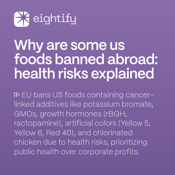 Why are some US foods banned abroad: Health risks explained