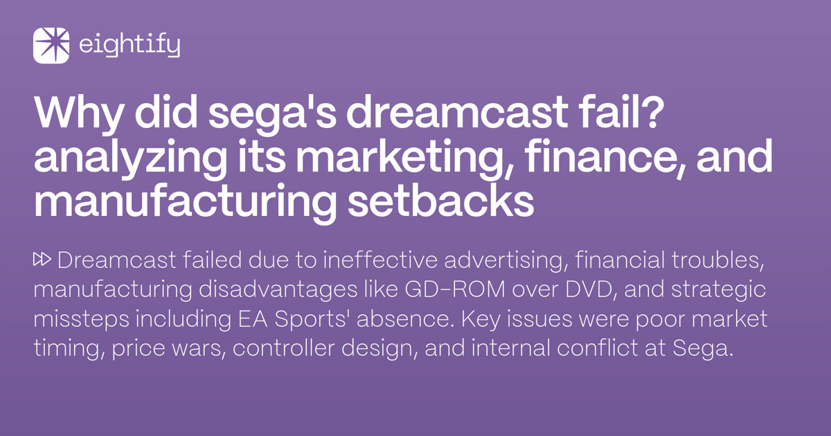 Sega Dreamcast: What Happened?! - Tech Fails! 