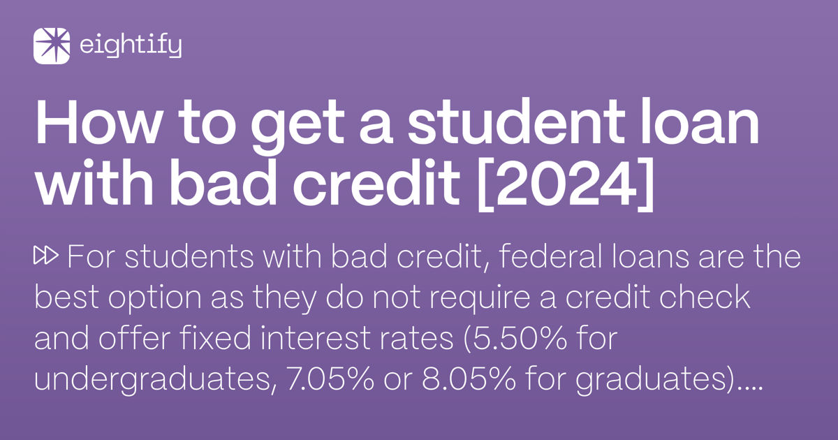 Private student loans for bad credit deals