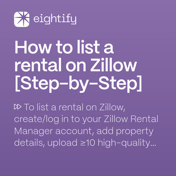 How to list rental on zillow Eightify