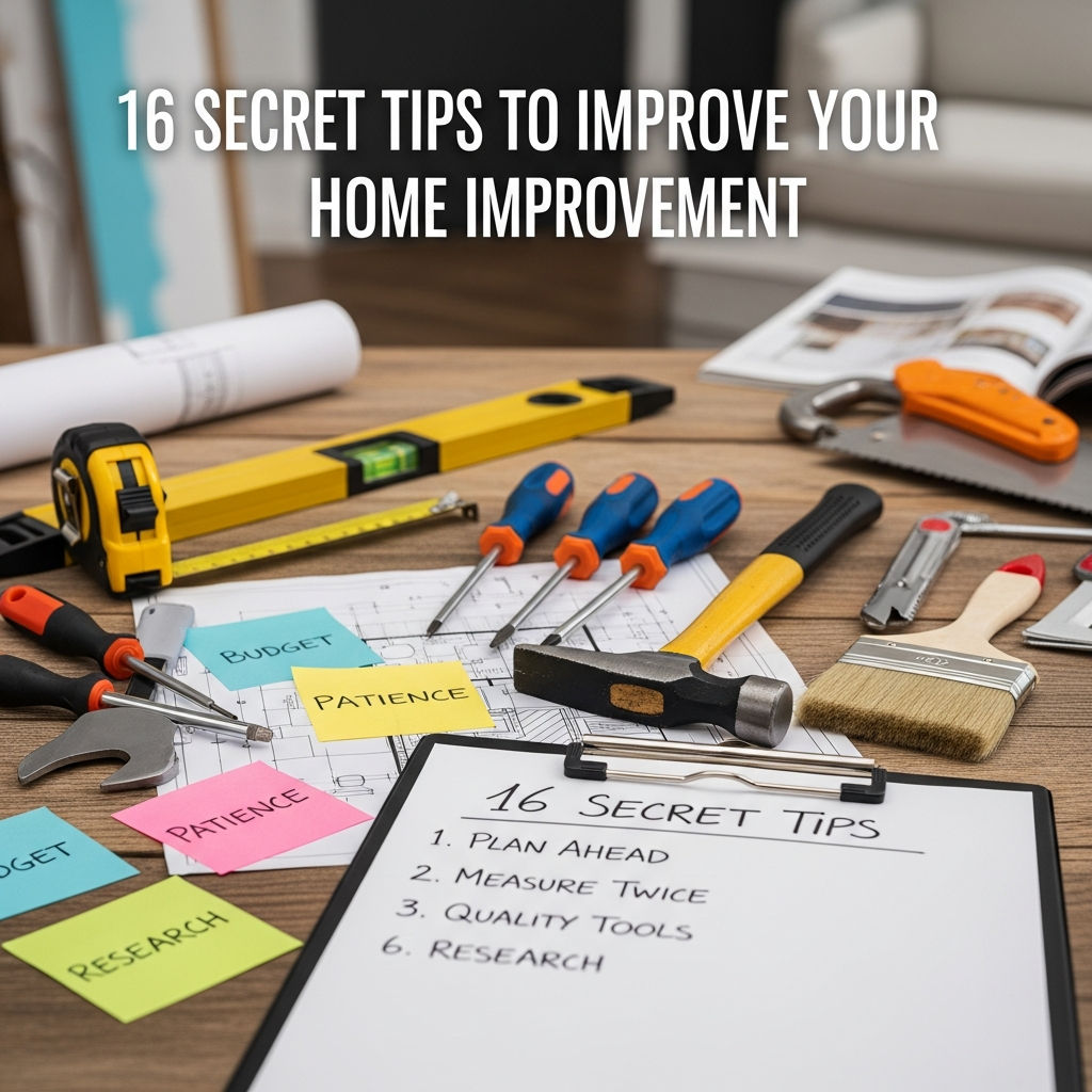 Elevate Your Living Space: 16 Secret Tips to Improve Your Home Improvement
