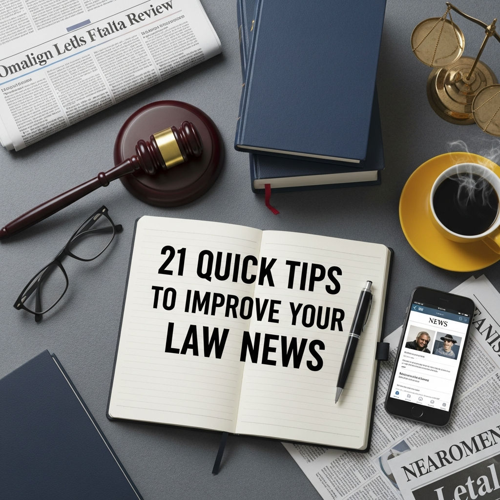 21 Quick Tips to Improve Your Law News: A Guide for Legal Professionals and Journalists