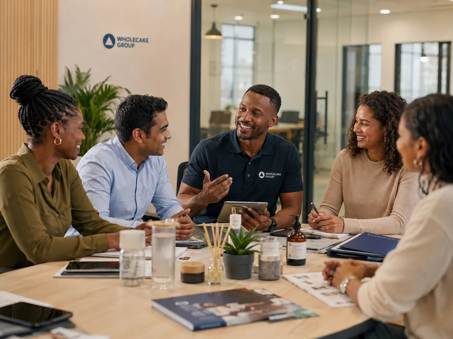 Professional team in a modern workplace