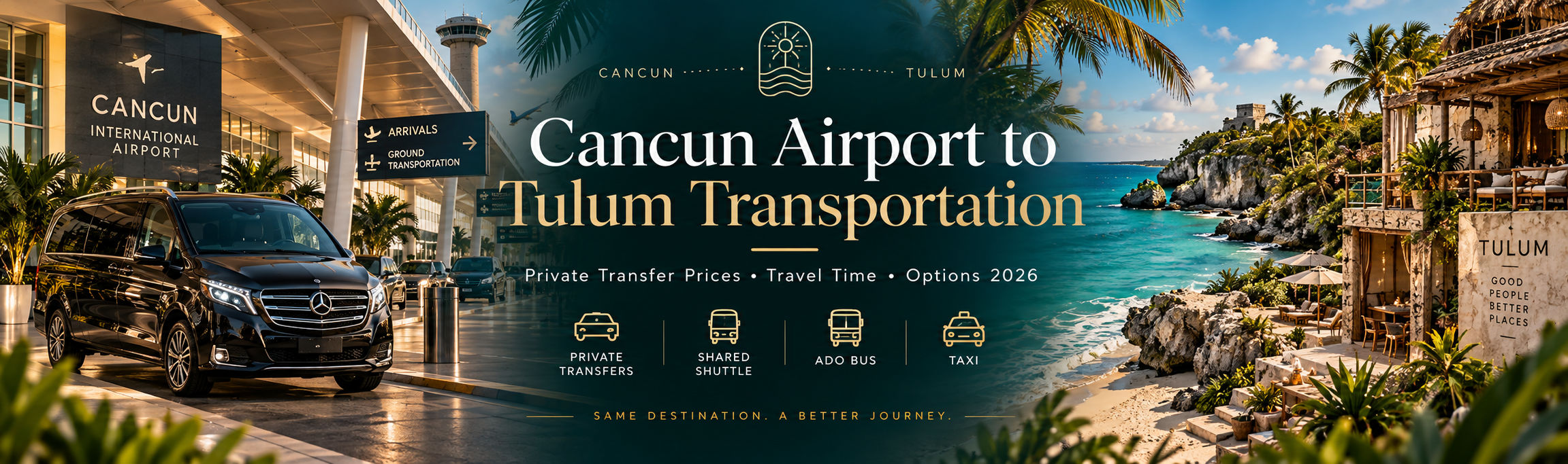 Cancun Airport to Tulum Transportation: Private Transfer Prices & Options 2026