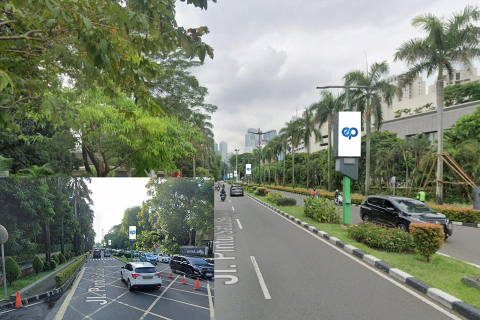 Videotron at Jl. Pintu Satu (LED Lamp Pole GBK), Jakarta Pusat