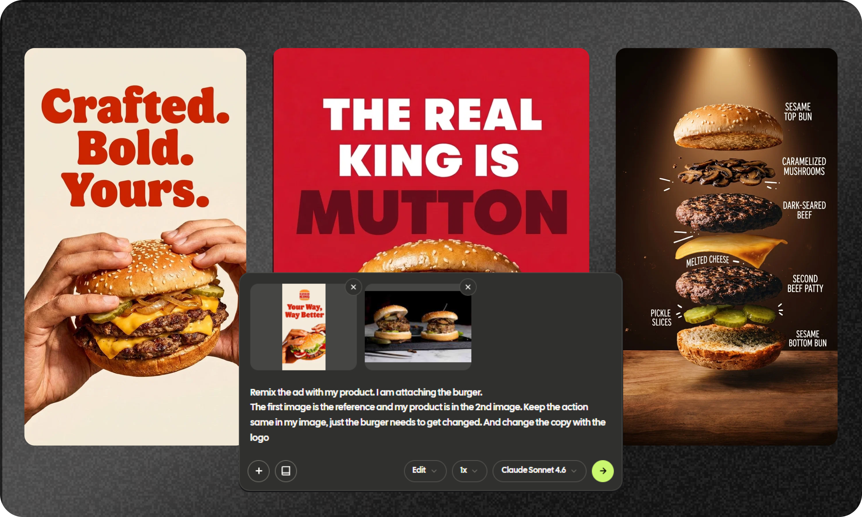 Generated ad remixed for the user's brand