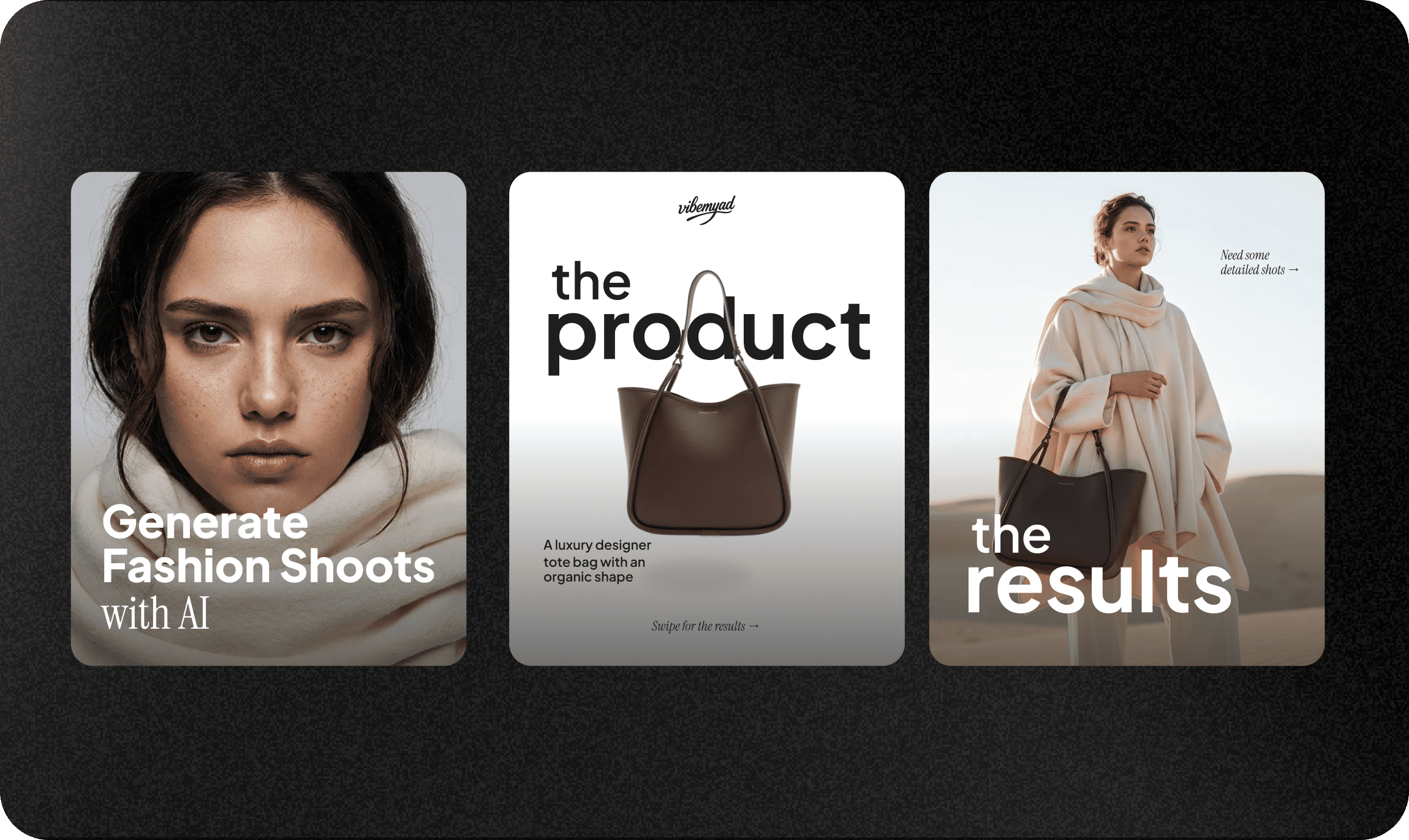 Multi-slide carousel ad generated from category-leading hooks