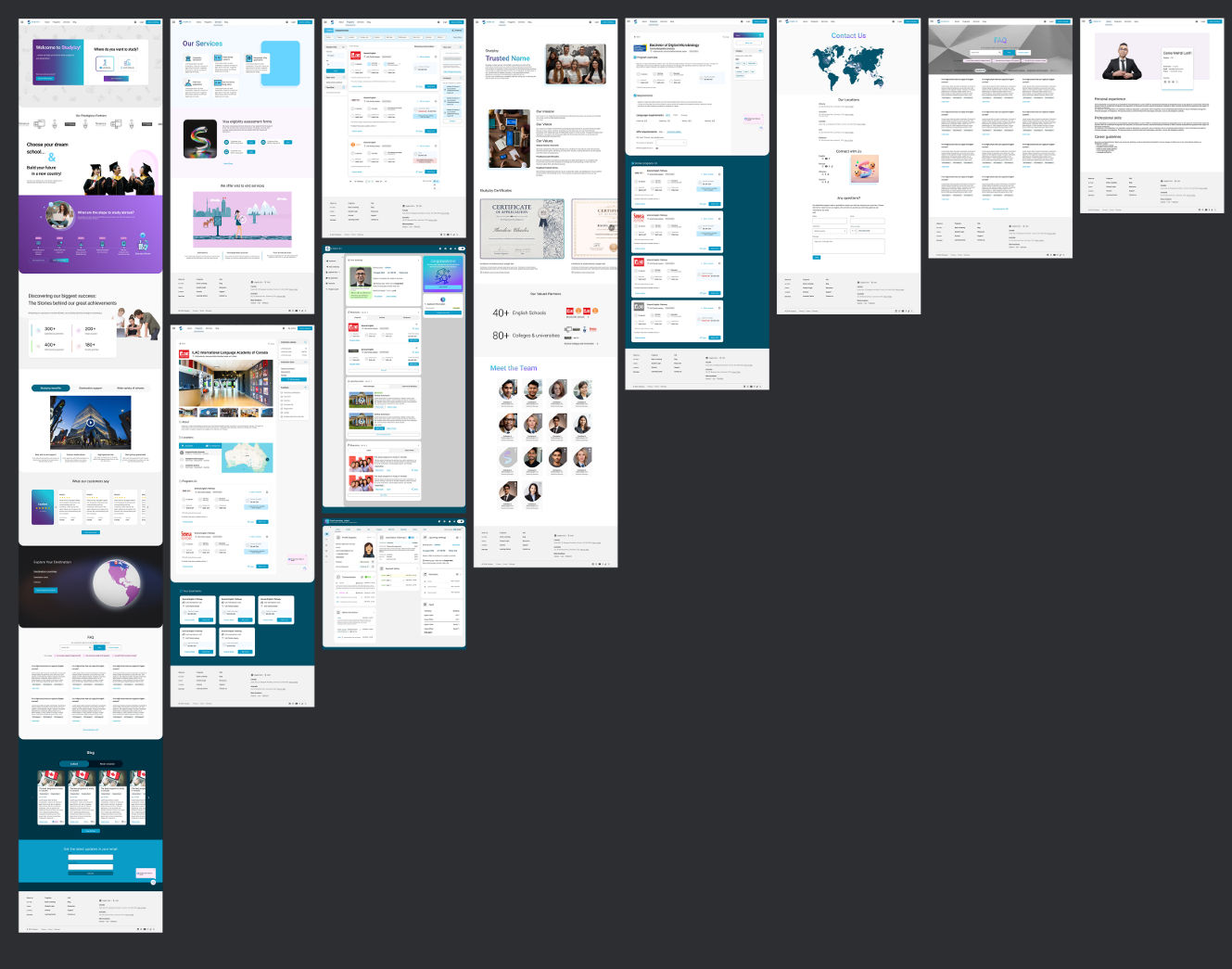 Studyizy program search screens