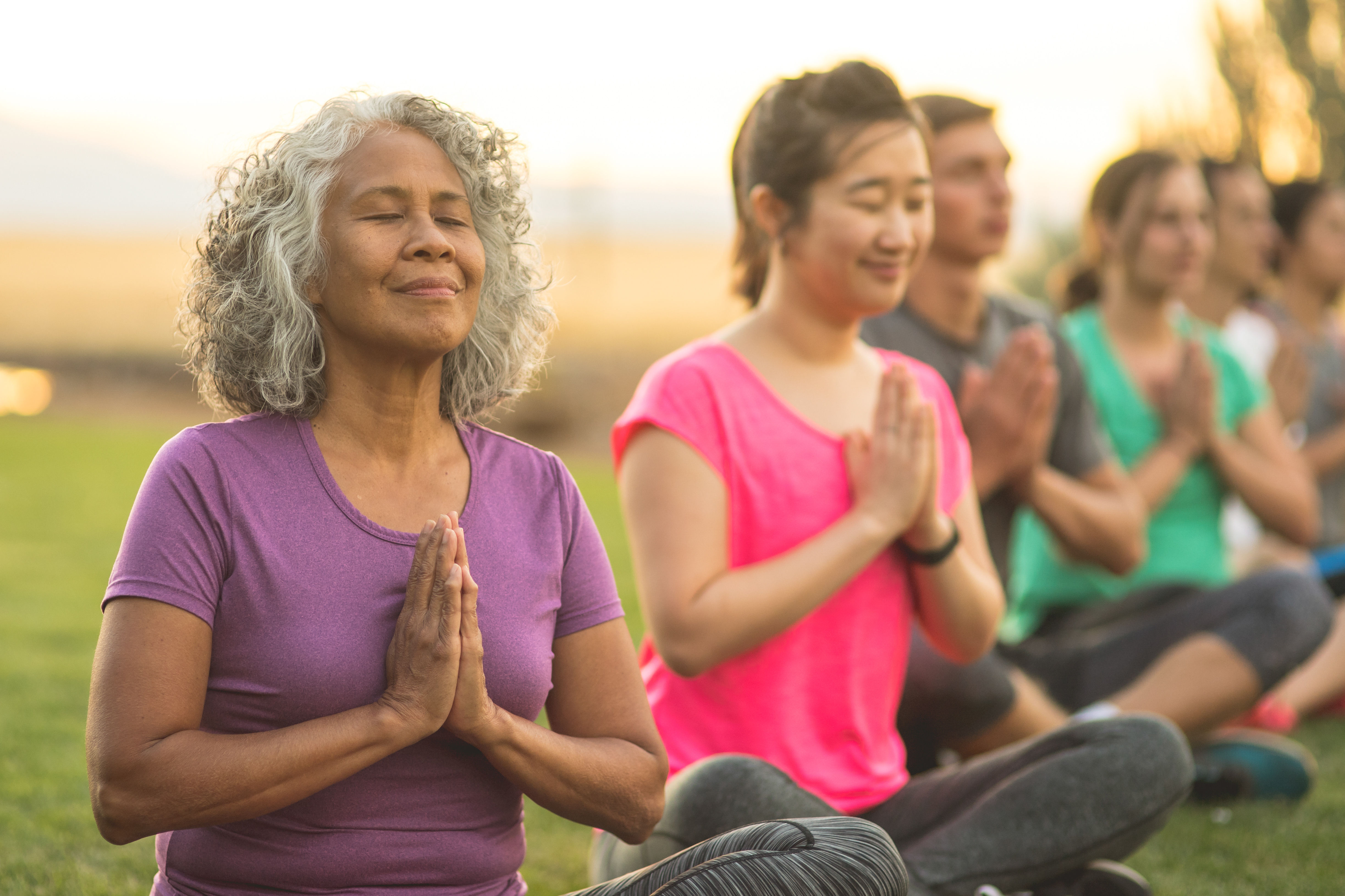 Women enjoying yoga