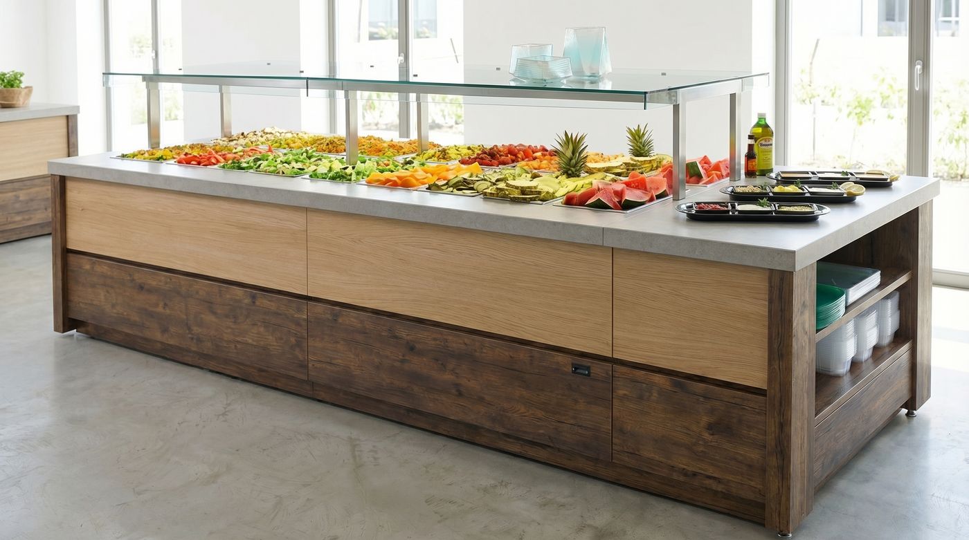 Buffet Drop-In em operação