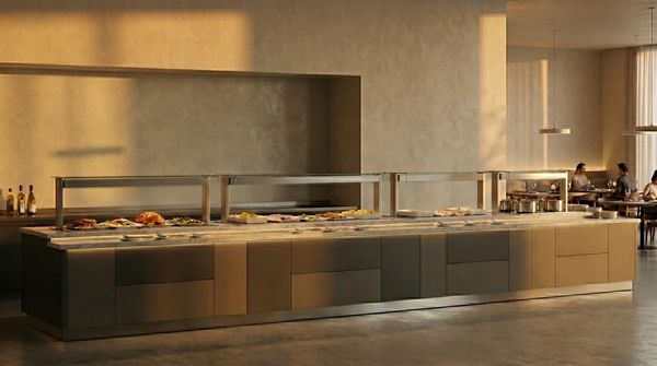 Buffet refrigerado integrado bancada — Electa