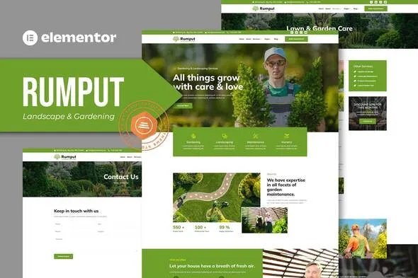 Rumput - Landscape & Gardening Services Elementor Template Kit