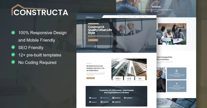 Constructa – Construction & Building Elementor Pro Template Kit