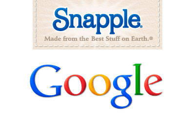 Snapple logo and Google logo