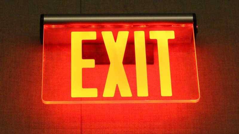 Exit sign