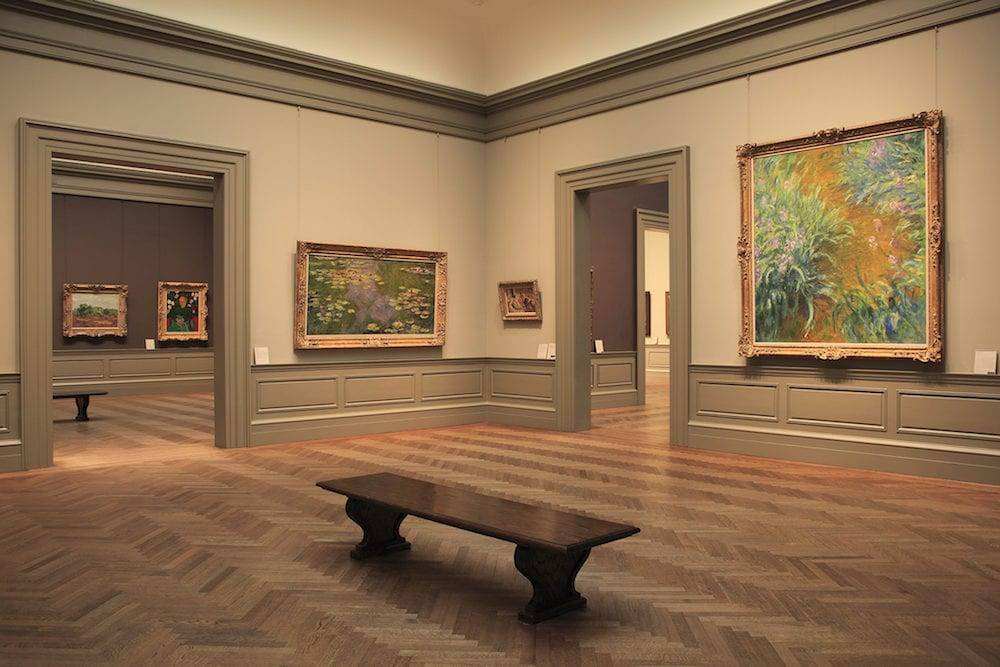interior of an art museum