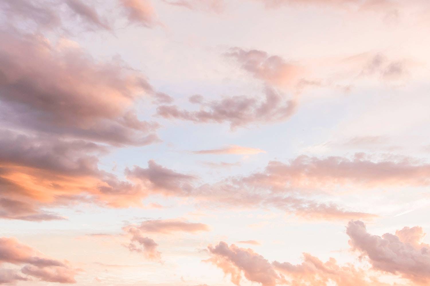 unplug yourself: beautiful pink clouds at sunset