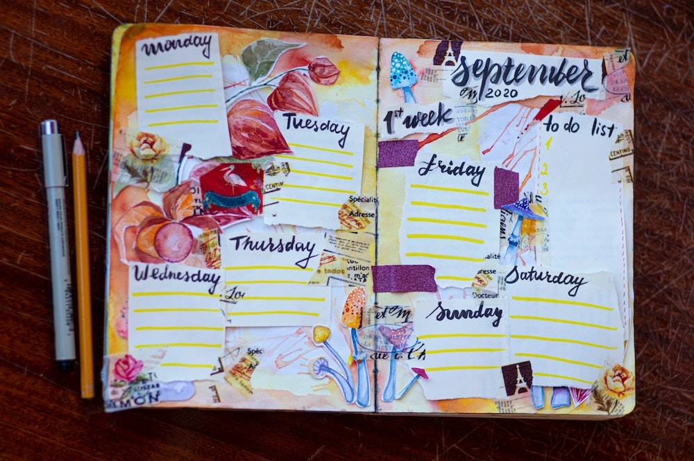 business weekly to do list - a creatively decorated planner