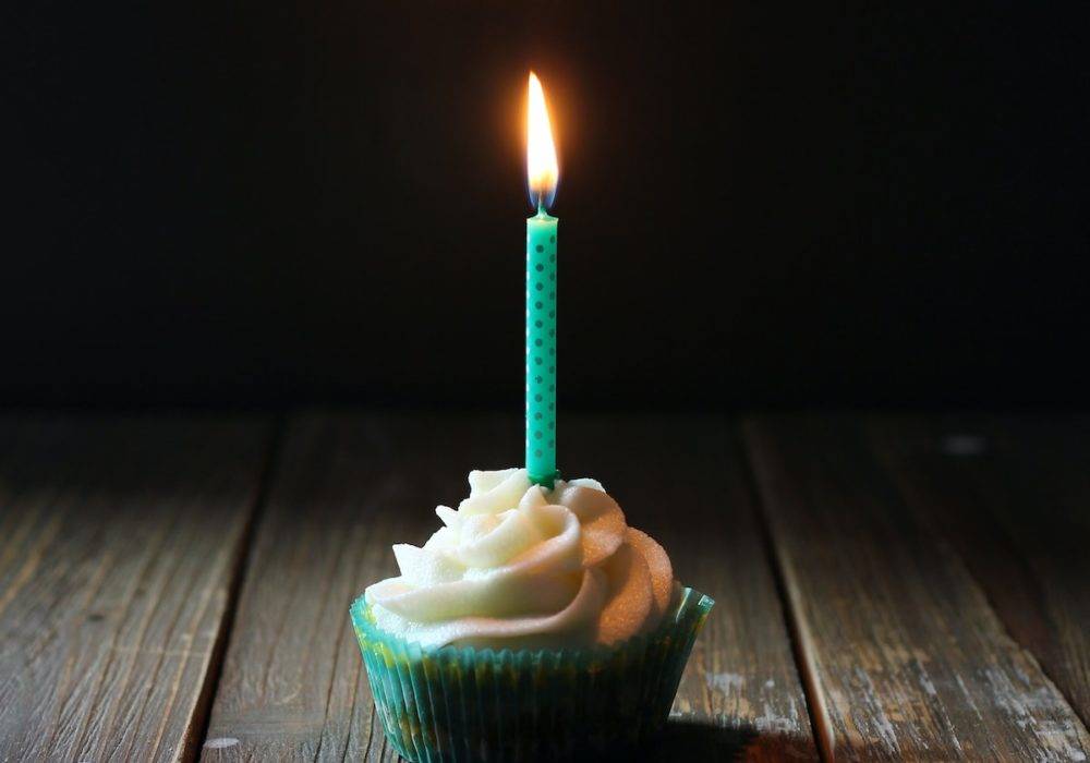 cupcake with candle