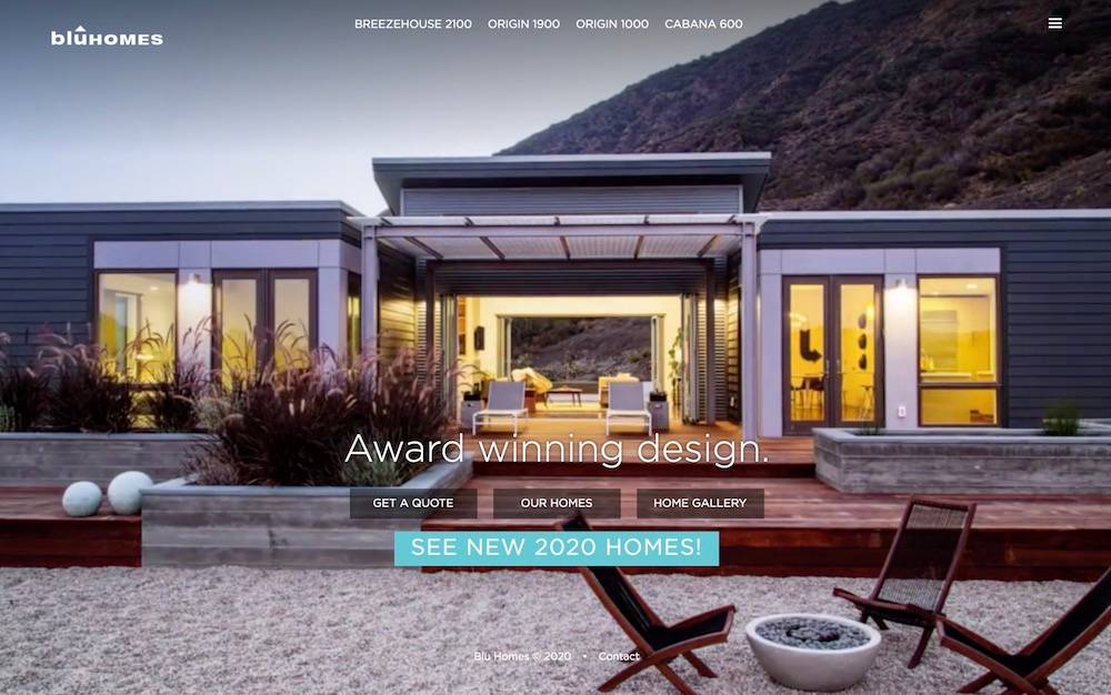 Blu Homes website