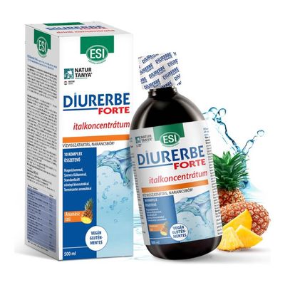 Diurerbe Forte italkoncentrátum, Vízvisszatartás és cellulit ellen - 500ml - ananász - ESI