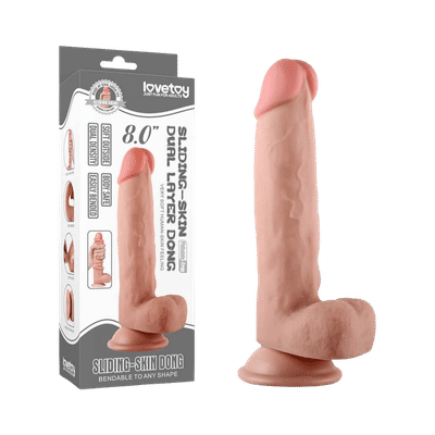 Lovetoy - Sliding Skin Dong 8 inch