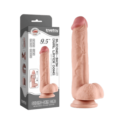 Lovetoy - Sliding Skin Dong 9.5 inch