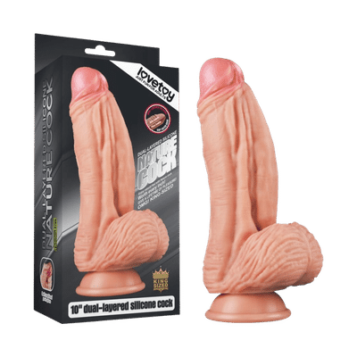 Lovetoy - Dual-layered Silicone Nature Cock - 10 inch