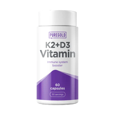 K2+D3 Vitamin csont- és immunrendszer védő kapszula - 60 kapszula - PureGold
