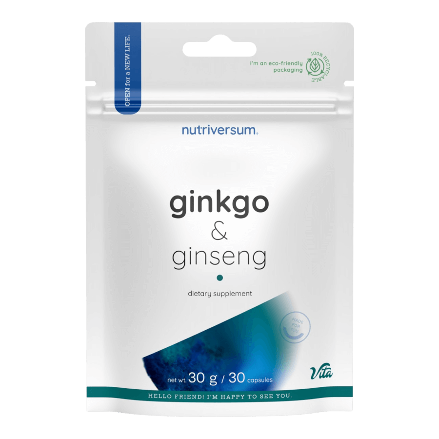 Ginkgo + Ginseng - 30 kapszula - Nutriversum
