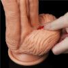 Lovetoy - Dual-layered Silicone Nature Cock - 10 inch - hajlítható, bőrszerű, tapadókoronggal