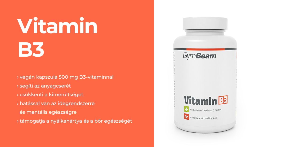 B3-vitamin (niacin) - 90 kapszula - GymBeam