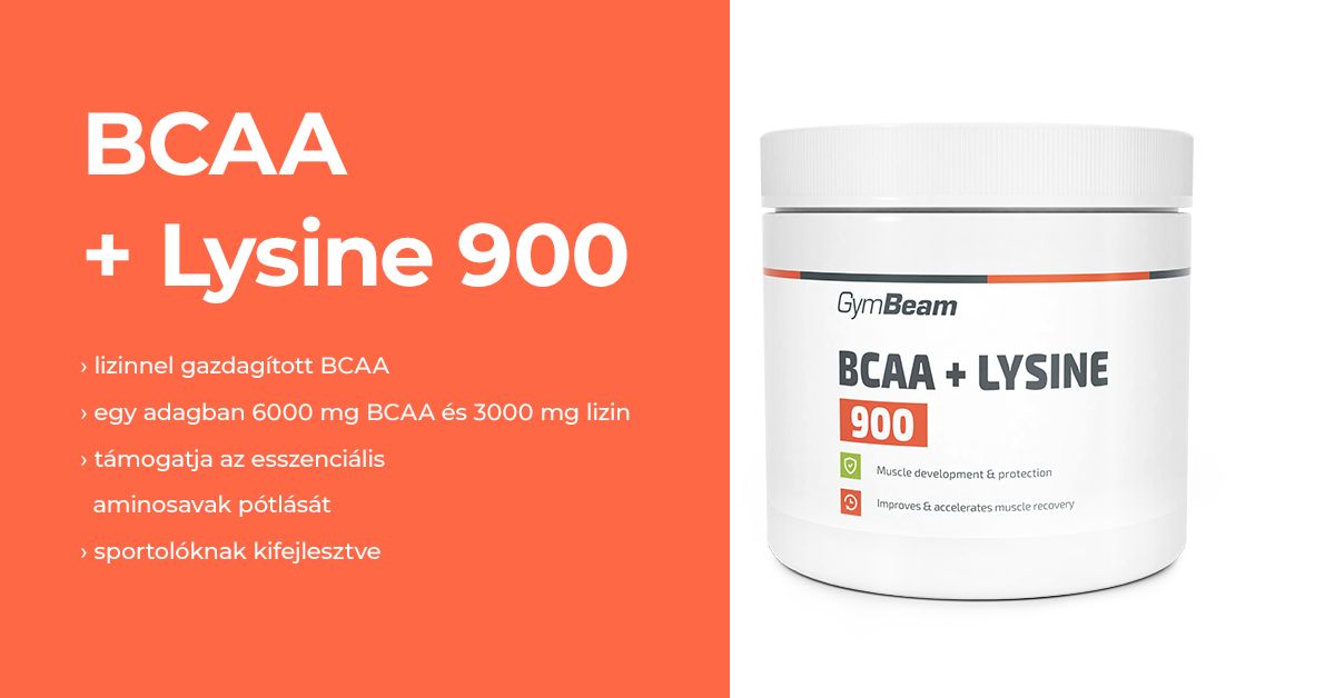 BCAA + Lizin 900 - 300 tabletta - GymBeam