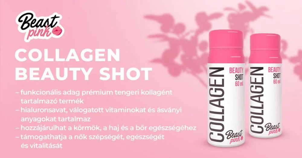 Collagen Beauty Shot - 60ml - erdei gyümölcs - BeastPink