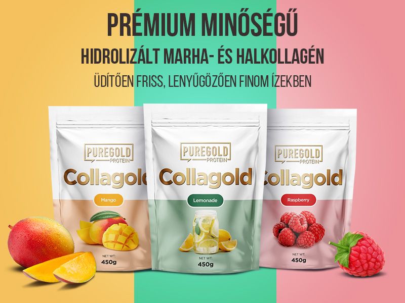 CollaGold Marha és Hal kollagén italpor hialuronsavval - Orange Juice - 12g - PureGold