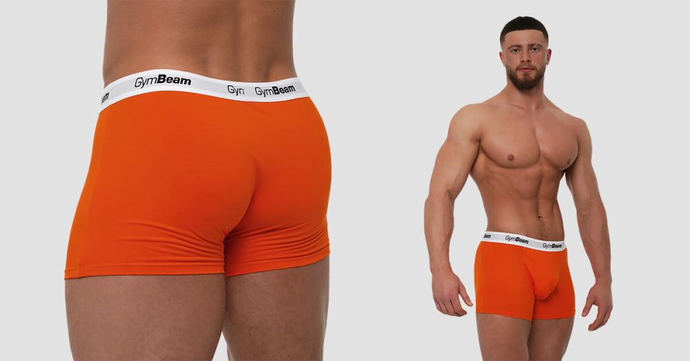 Essentials 3Pack narancssárga boxeralsó - (S) - GymBeam