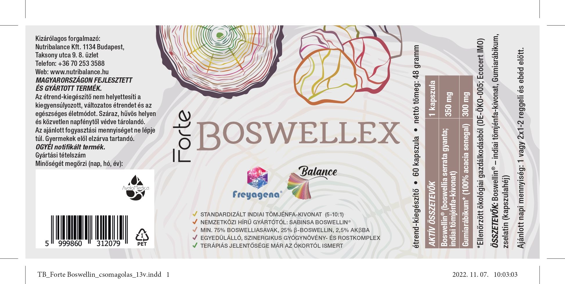 Forte Boswellex - 60 kapszula - Freyagena Balance