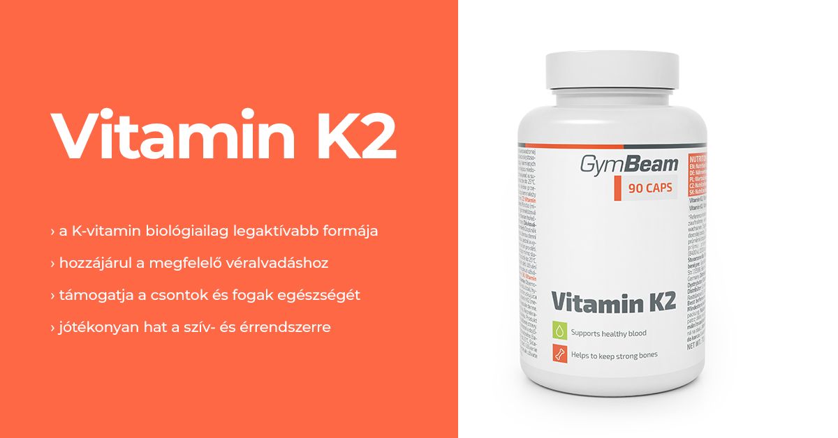 K2-vitamin (menakinon) - 90 kapszula - GymBeam