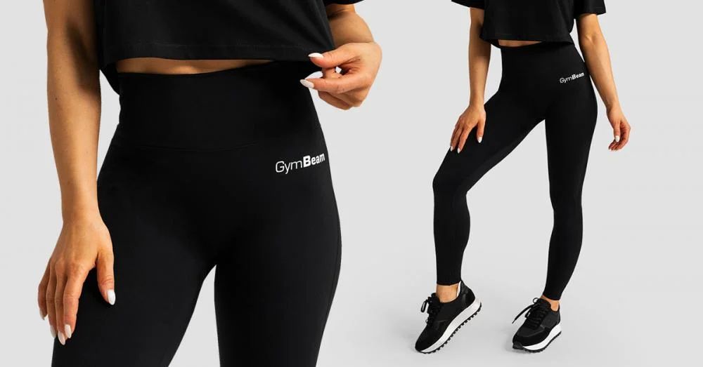 Limitless magas derekú női leggings fekete (XS) - GymBeam