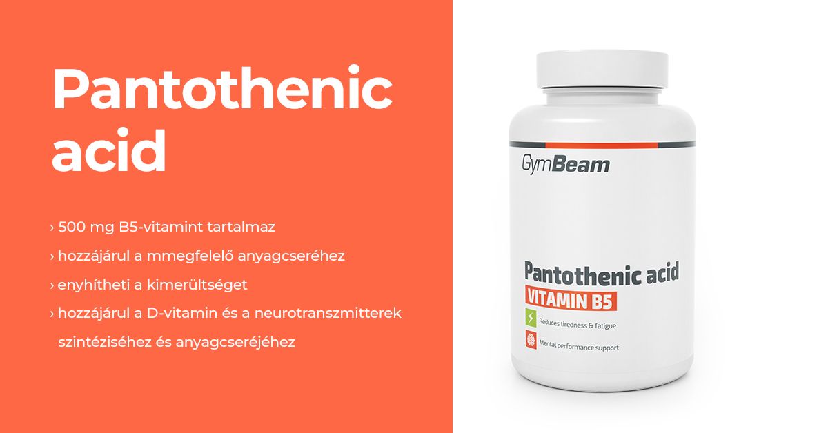 Pantoténsav (B5-vitamin) - 60 kapszula - GymBeam