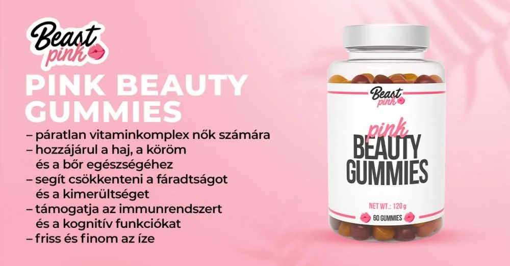 Pink Beauty Gumivitamin - 60 gumicukor - GymBeam